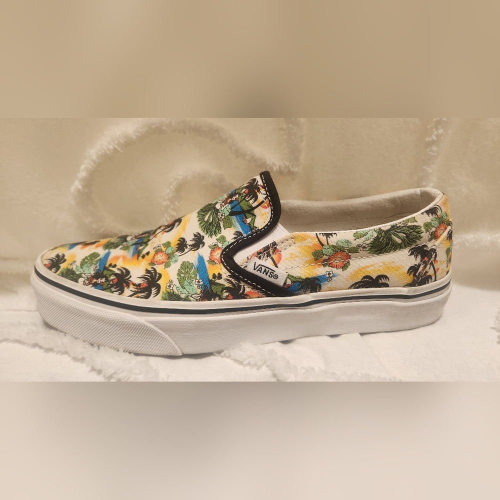 Women's Vans Tropical Print Slip-On Shoes - Multicolor Sz 7.5